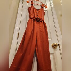 SOLD LunaChix: Burnt Orange Jumpsuit, Size Medium